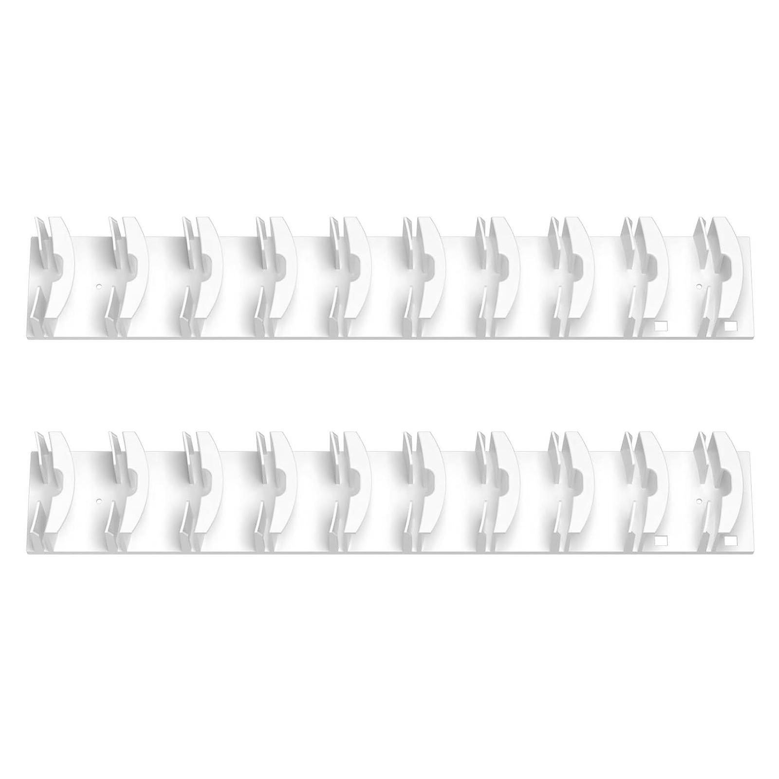 2шт настенная стойка для шляп пластиковая стойка для бейсболок удобный держатель для шляп экономящий место органайзер для кепок белый 1409₽