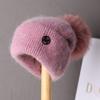 New In Hat Real Fox Fur Pom Poms Hat Women Outdoor Warm Skullies Beanie Winter  Hat For Women Rabbit Knitted Thick Cap Christmas