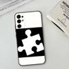 Creative puzzle   Phone Case Black Silicone Soft For Samsung S25,S24,S21,S22,S23,S30,Ultra,S20,Plus,Fe,Lite