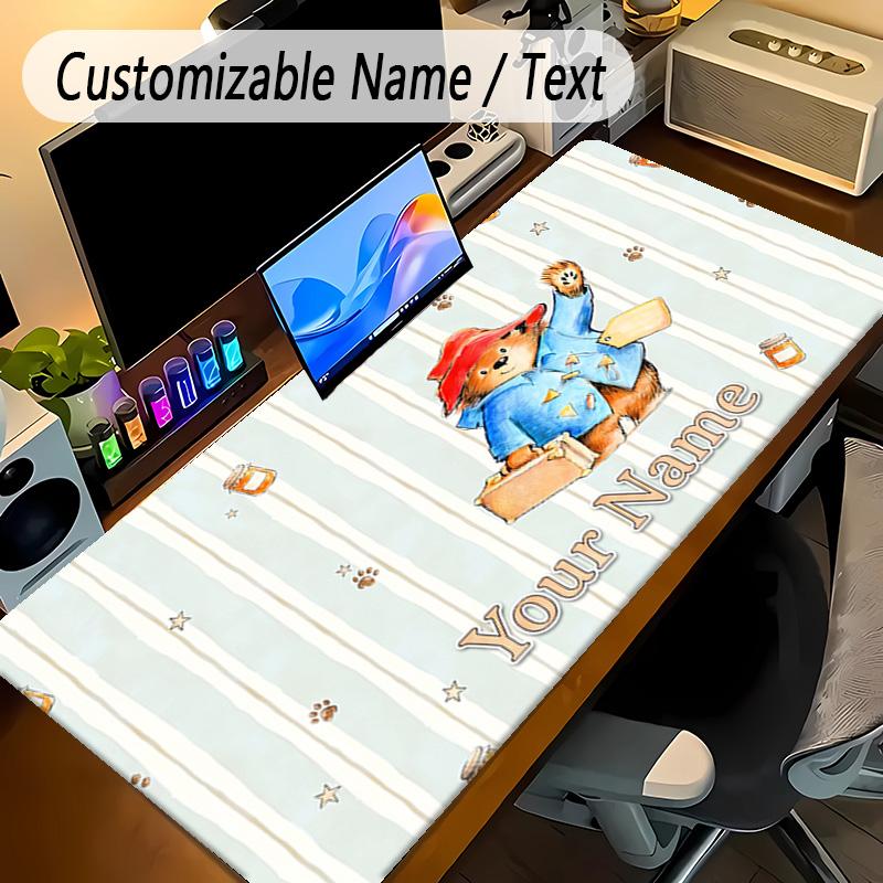 Large Mouse PadPaddington Custom Name Text Personalized Desk Mat Non Slip Gaming Pad