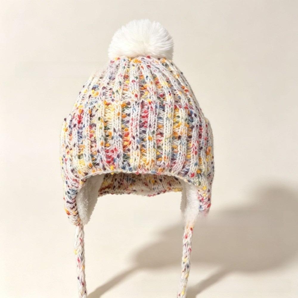 Windproof Knitted Cycling Hat Thickened Cold Proof Hat Warm Winter Knit Cap for Women Girls