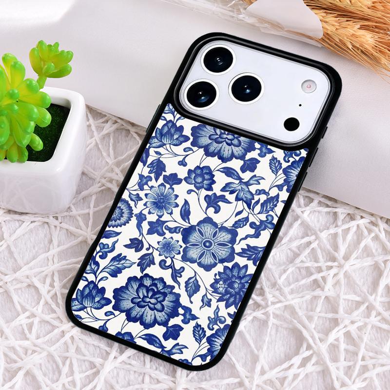 

Blue And White Porcelain soft Phone Case for iPhone 17 Air 16 15 11 12 14 13 Pro Max Shockproof Cover iPhone 14 Pro