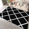 Modern Simple Black White Large Size Rugs for Living Room Light Luxury Sofa Area Carpet Soft Fluffy Bedroom Decor Anti-slip Mats