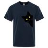 Cat Funny Printing Men T-Shirts Breathable Tee Clothes Summer Streetwear Tops Oversized Loose Cotton Short Sleeve