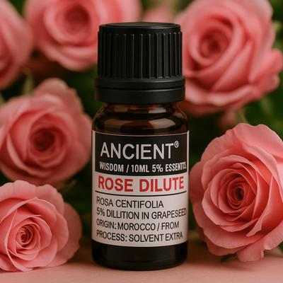 Óleo Absoluto de Rosa 5% Em Óleo de Semente de Uva 10 ml