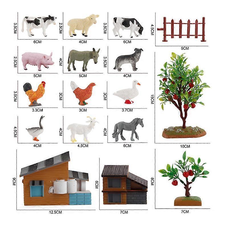 Rabbit Trap Intellectual Toy Farm Sandbox Animal Model Toy Miniature Sandbox Farm Scene Decorative Toy Set