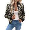 Women’s Leopard Print Bomber Jacket – Casual Lightweight Zip-Up Long Sleeve Fashion Outerwear for Spring and Fall Style