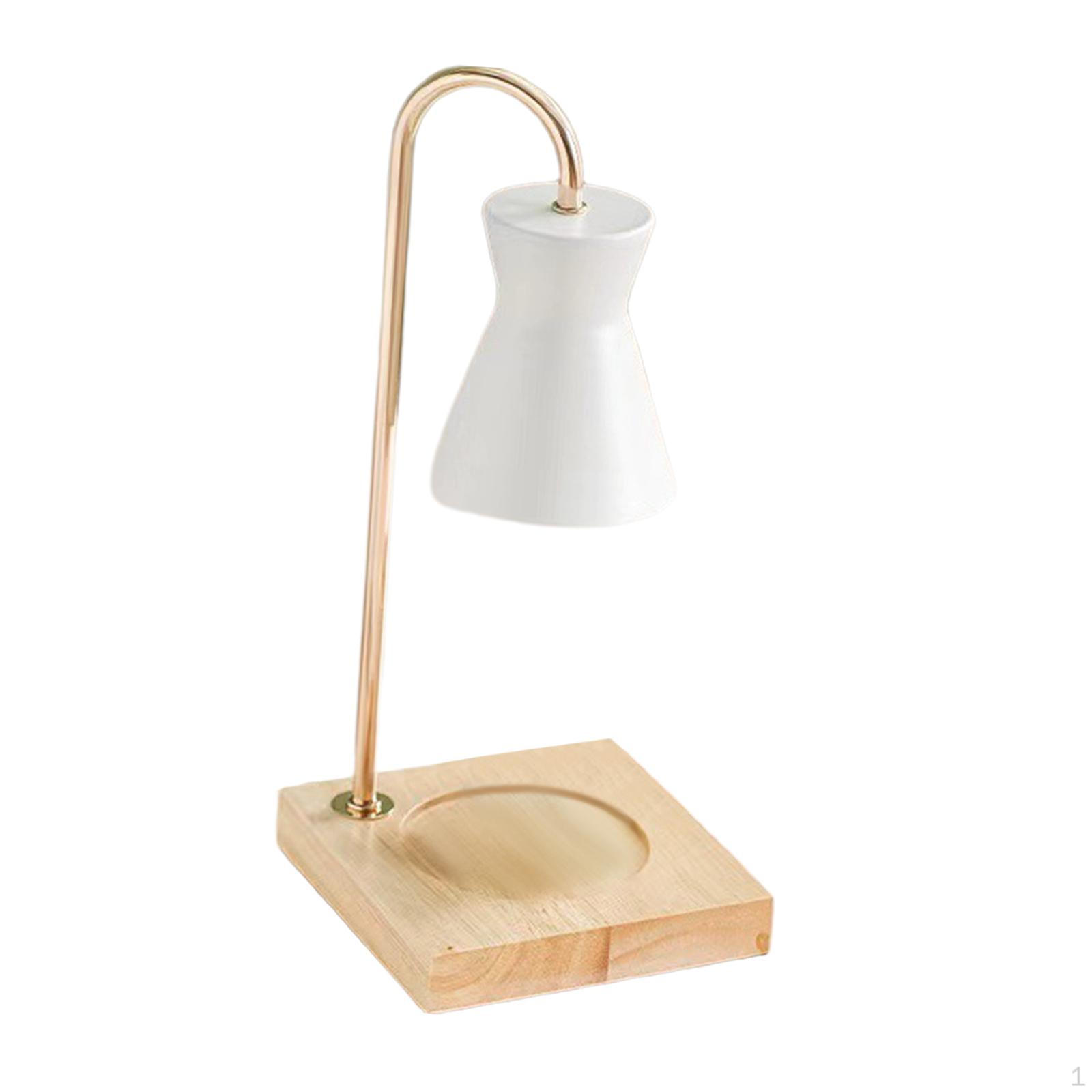 

Candle Warmer Lamp Burner Melter Fragrance Holder for Decoration Office White Wooden Base