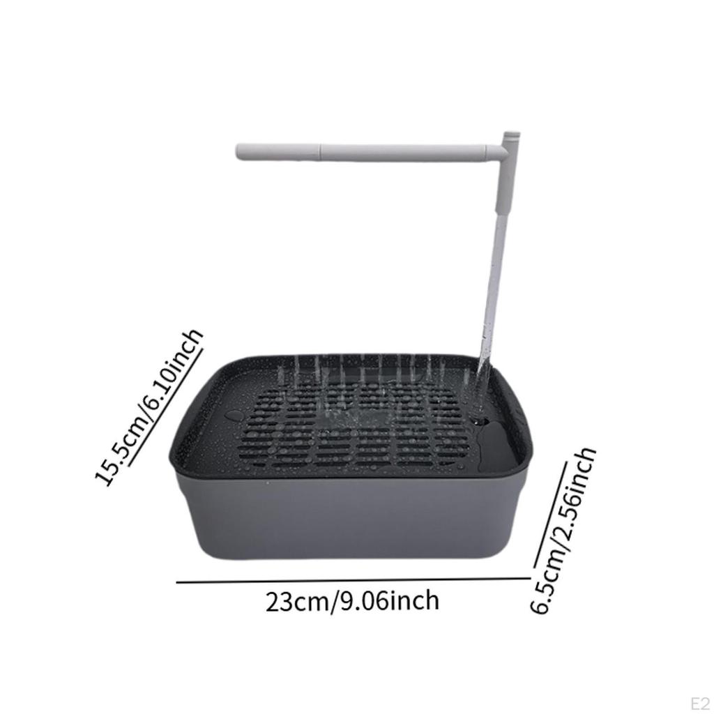 Automatic Bird Bath Tub Shower with Running Water for African Grey