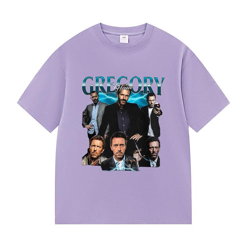 Dr Gregory House MD Maglietta Meme Divertente Unisex Moda Gotica Manica Corta Magliette Vintage Cotone di Alta Qualità Streetwear