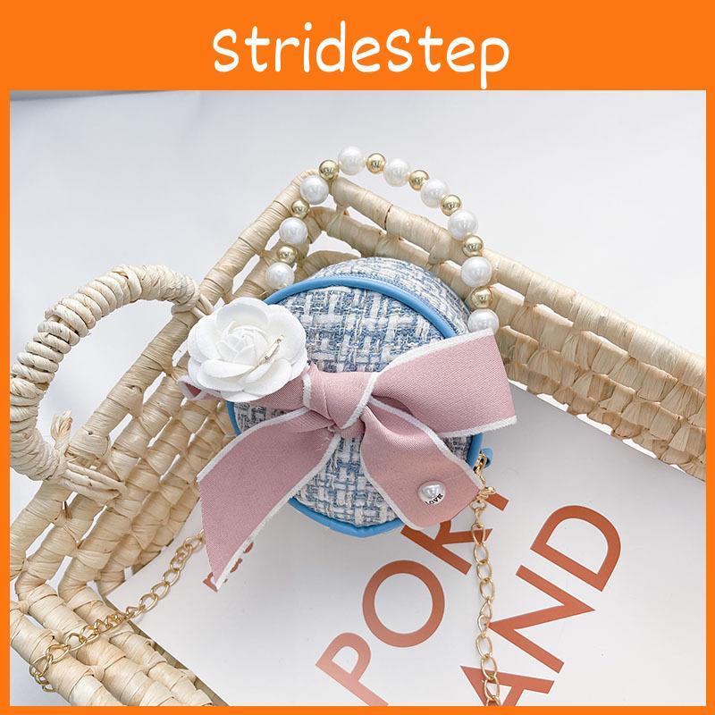 Bow Princess Pearl Flower Design Children Wallet Girl Handheld Bag Crossbody