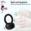 Couple Rings Vibrating Penis Cock Ring Sex Tool for Men Delay Ejaculation Cockring Sexy Goods Vibrator Sex Toys for Male Gay