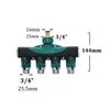 Brass 3/4 Inch Thread 2- Way Garden Tap Water Splitter Copper Y Irrigation Valve 5/8" Quick Connector Cranes Adapter 1pcs