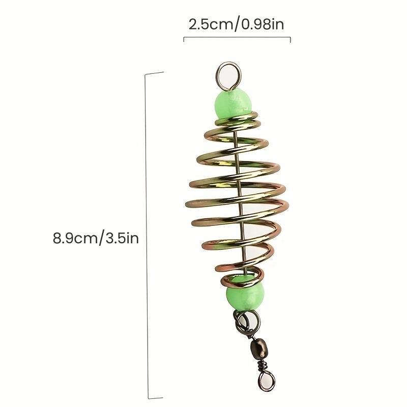 5Pcs Fishing Bait Trap Cage, Spring Feeder Basket Holder, Lure Bait Cage Fishing Accessories, Carp Fishing Tackle for Easy Bait