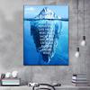 Living Room Without Frame Canvas Paintings HD Home Decor Tip of The Iceberg
