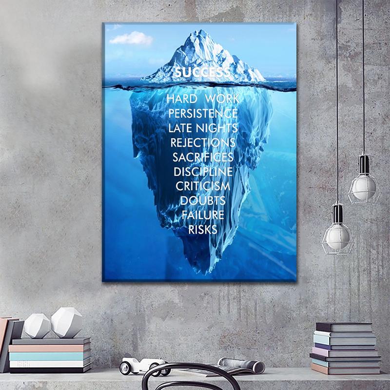 Living Room Without Frame Canvas Paintings HD Home Decor Tip of The Iceberg