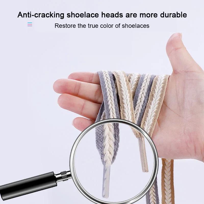 Luxury Flat Braided Rope Shoelaces for Sneaker Twist Cotton Weave Classic Shoe Laces Marshmallow Textured Shoelace for Women Man