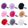 Metal Anal Plugs with Faux Fur Stainless Steel Butt Plugs for Prostate/G-Spot Stimulation Weighted Ergonomic Design Body-Safe Discreet Adult Toy