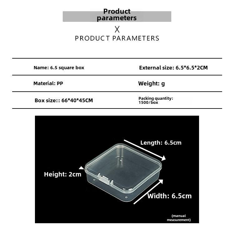 Caja de exhibición y almacenamiento de hardware de plástico transparente