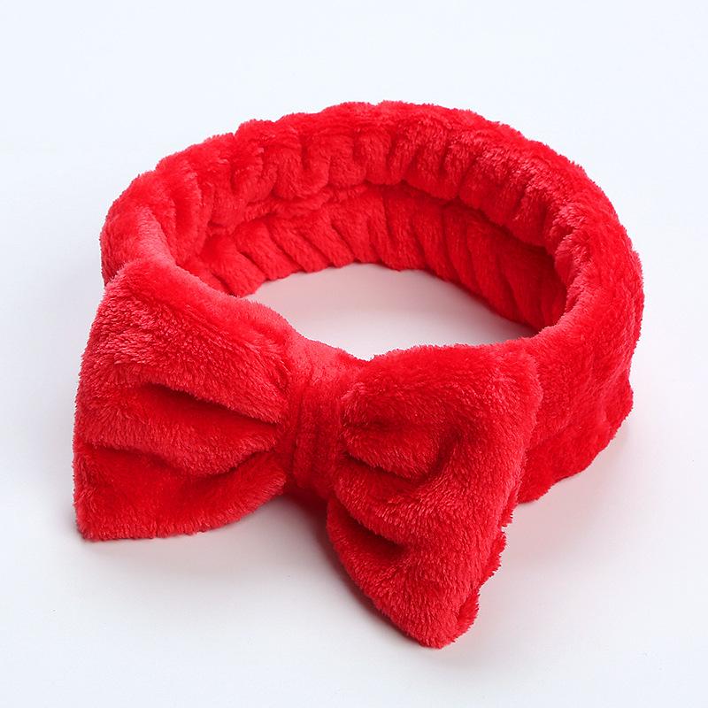 Leopard Print Coral Fleece Bow Headband for Women – Plush, Cute Hair Accessory