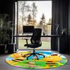 Maya the Bee Printed Round Rug Carpet Chair Rug Area Rug Entryway Doormats,for Office Chair Living Room Bedroom Kitchen Room.