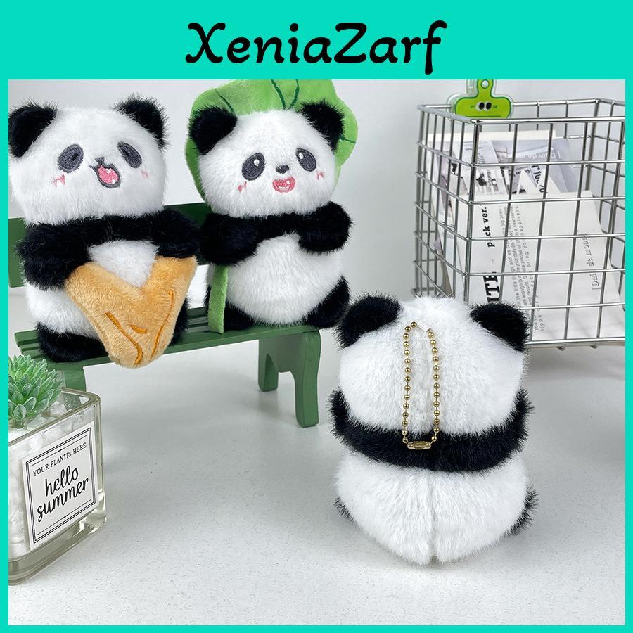 Delightful Stuffed Panda Keychain Cute Character Plush Toy Soft Animal Pendant For Accessories