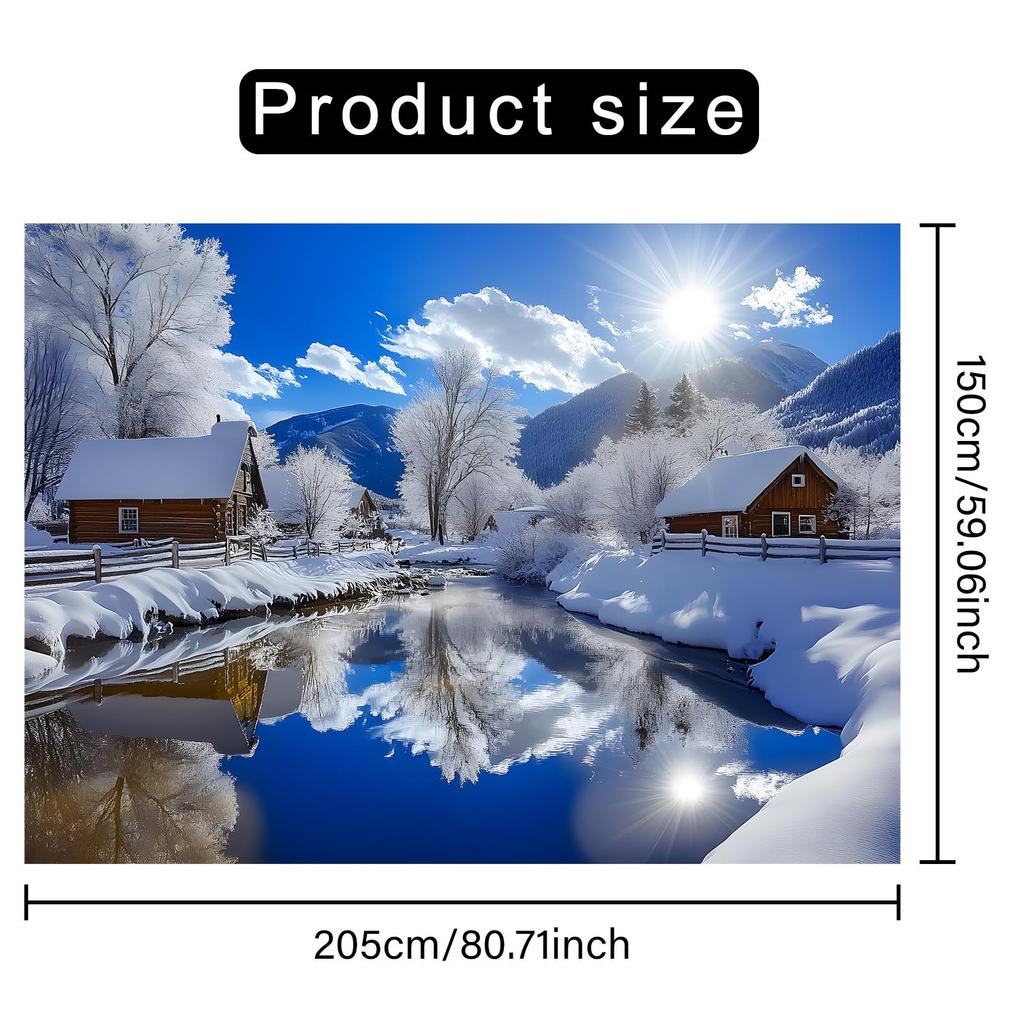 1Pcs Winter Wonderland Snowy Night Decoration Background Winter Backdrop For Photo Studio Photo Booth Party
