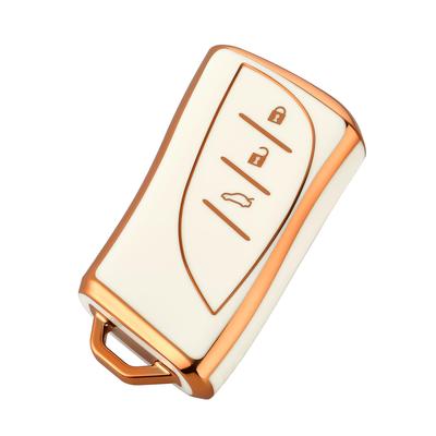 OFFCURVE LC LS UX ES Remote Control Key Case for Lexus / Lexus / TPU Material, Gold White