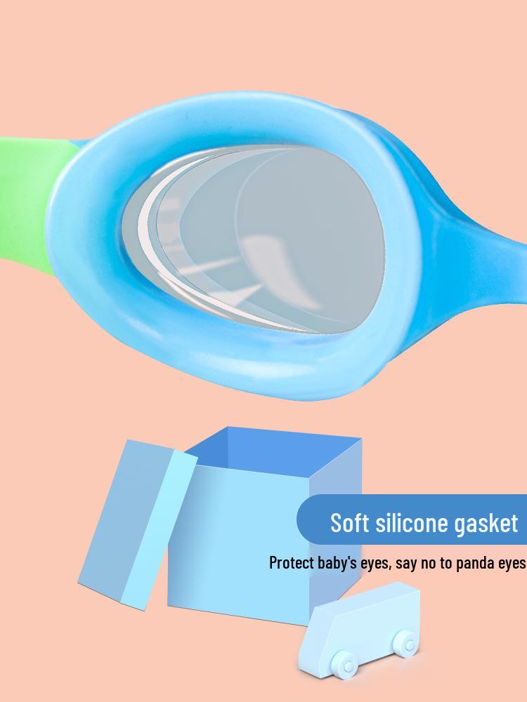 Occhialini da nuoto in silicone anti-appannamento per bambini - Impermeabili, Attrezzatura da allenamento ad alta definizione per bambini
