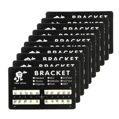 10 Packs Dental Ortho Teeth Use Metal Brackets Braces Mini 022 3-4-5 Hooks Bracket