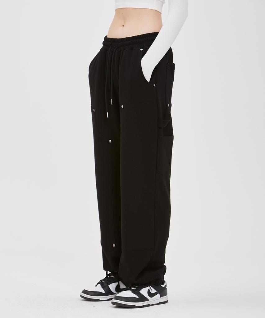 MOO Carpenter Rivet Sweatpants - Black
