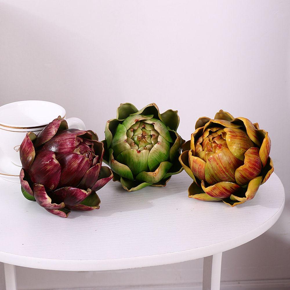 Large Artificial Artichoke Fake Vegetables and Fruits for Kitchen Decorations