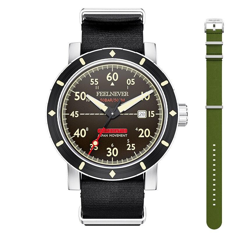 

New Men Watch Automatic Mechanical Wristwatch Sapphire Diver Watch 500M Waterproof Diving Sports Watches Men Reloj Hombre