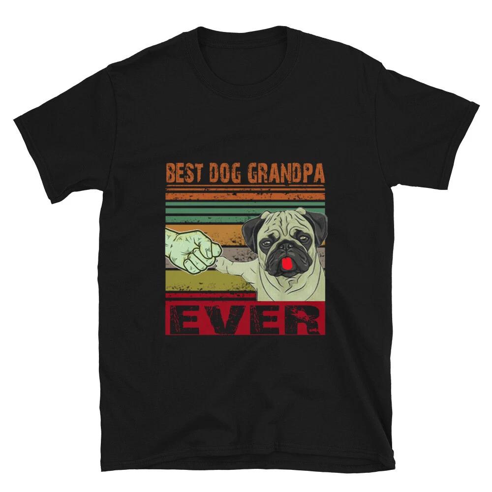 

Dog lover Funny Best Dog Grandpa Ever Fathers Day Gift For Grand Father T-Shirt 4XL