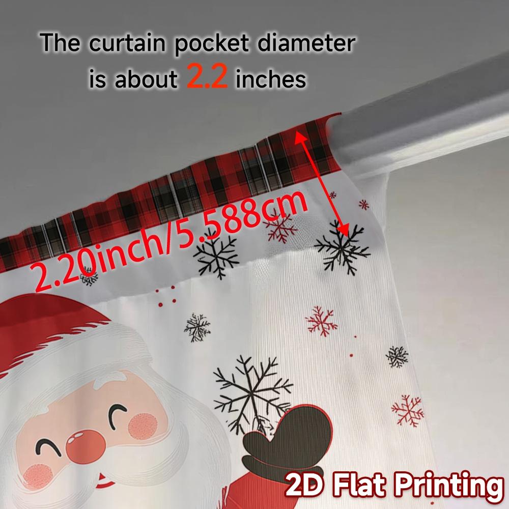 2pcs,Curtains Cute Santa Claus Christmas Chic Curtains&Drapes Versatile Durable Polyester Curtains All Seasons for Living Room,