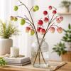 6 Fruchtsimulation Red Delicious Lange Äste Baumast-Sträuße Kunstpflanzen Heimdekoration