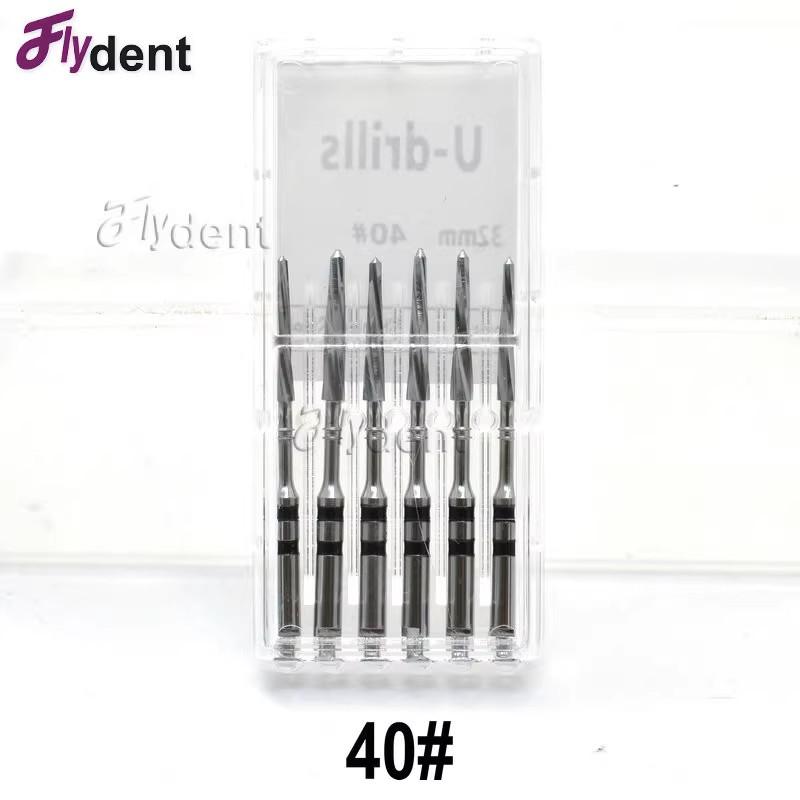 Dental Stainless Steel Reamers Drills For Screw Post Clinic Lab Material 6Pcs In Pack