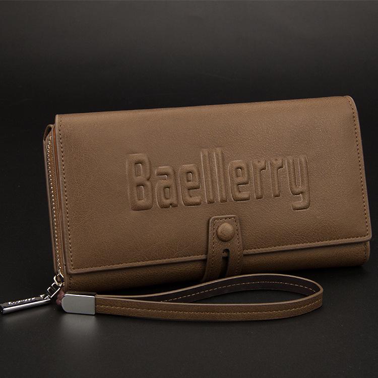 Men's Long Wallet - European & American Style, Multi-functional Card Holder, High-Capacity Clutch