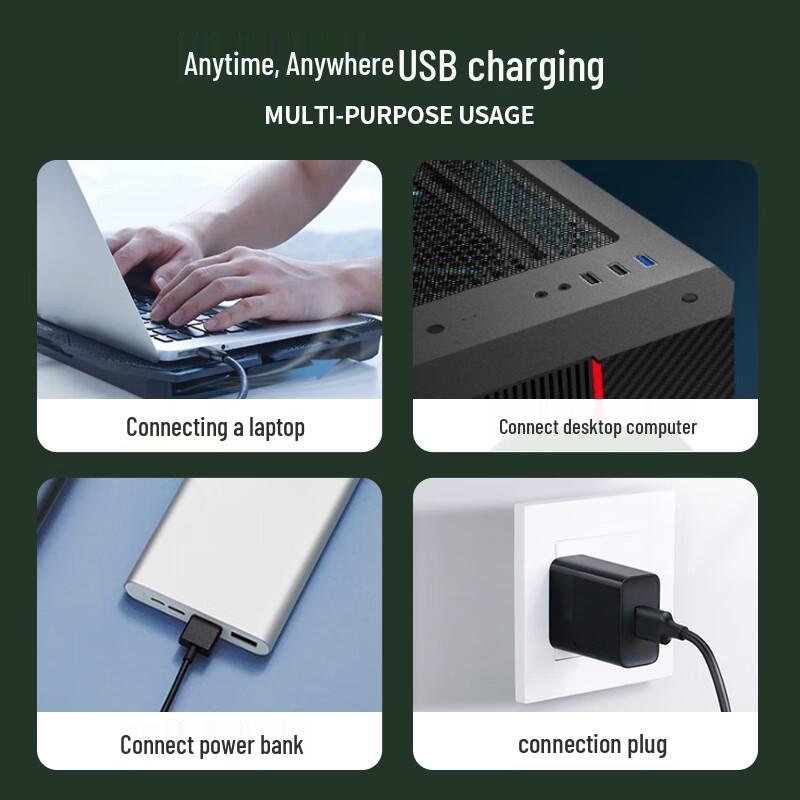 Saiyi Fengbao Portable Rechargeable Mini Desk Fan CN Plug (adapter Included)