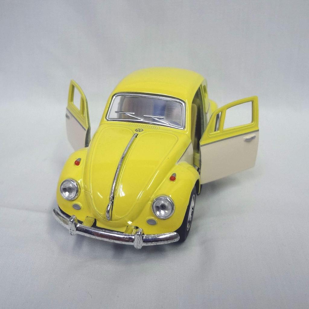 1967 Classic Beetle Ivory Door Toy Yellow 132 Pull-Back [KiNSMART]