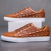 Fashion New Genuine Leather Mens Casual shoes Italy Luxury Business Shoes for Men Sneakers Handmade Crocodile pattern Office Sport Shoes