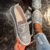 Aphixta Silver Bling Loafers Platform Butterfly Knot Dec Woman Shoes Spring Autumn Woman Chunky Heel Shoes Slip On Footwear