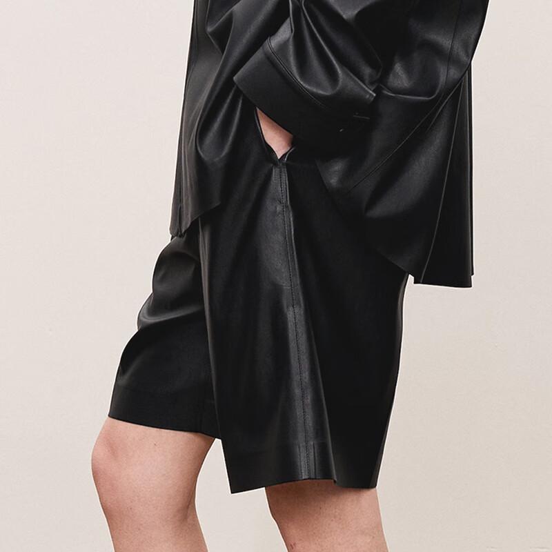 LESS 2024 Fall Retro Straight Mid-Length Pants