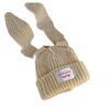 Trendy Brand Design Niche Personalized Rabbit Ears Wool Hat Women's Autumn and Winter Warm Ear Protection Hat Knitted Hat