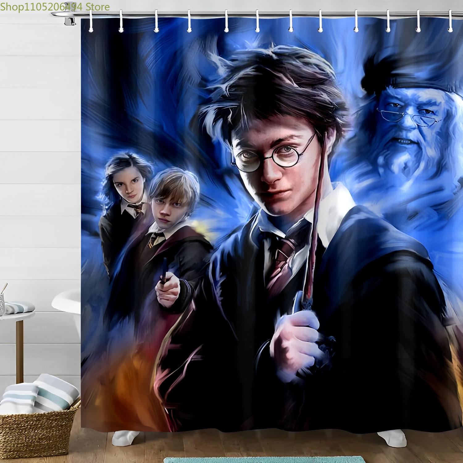 

Shower Curtain Featuring Warner Bros. Magic Trio Art Print, Perfect Bathroom Decoration And an Excellent Valentine S Day Prese 90x180cm