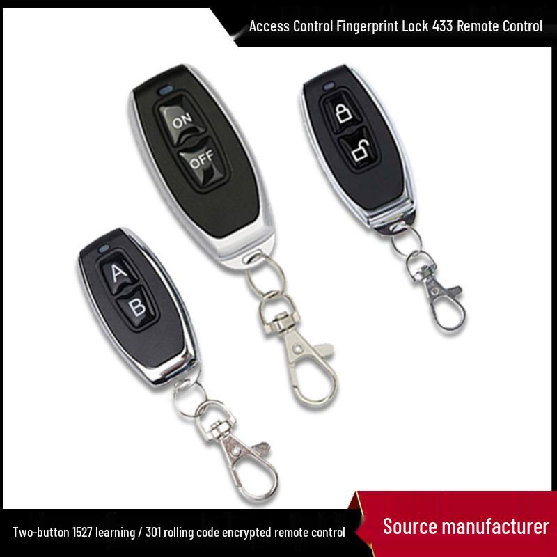 

Two-Button Wireless Transmitter for Lift/Lowering Rod and Access Control Fingerprint Lock with Remote Security Alarm