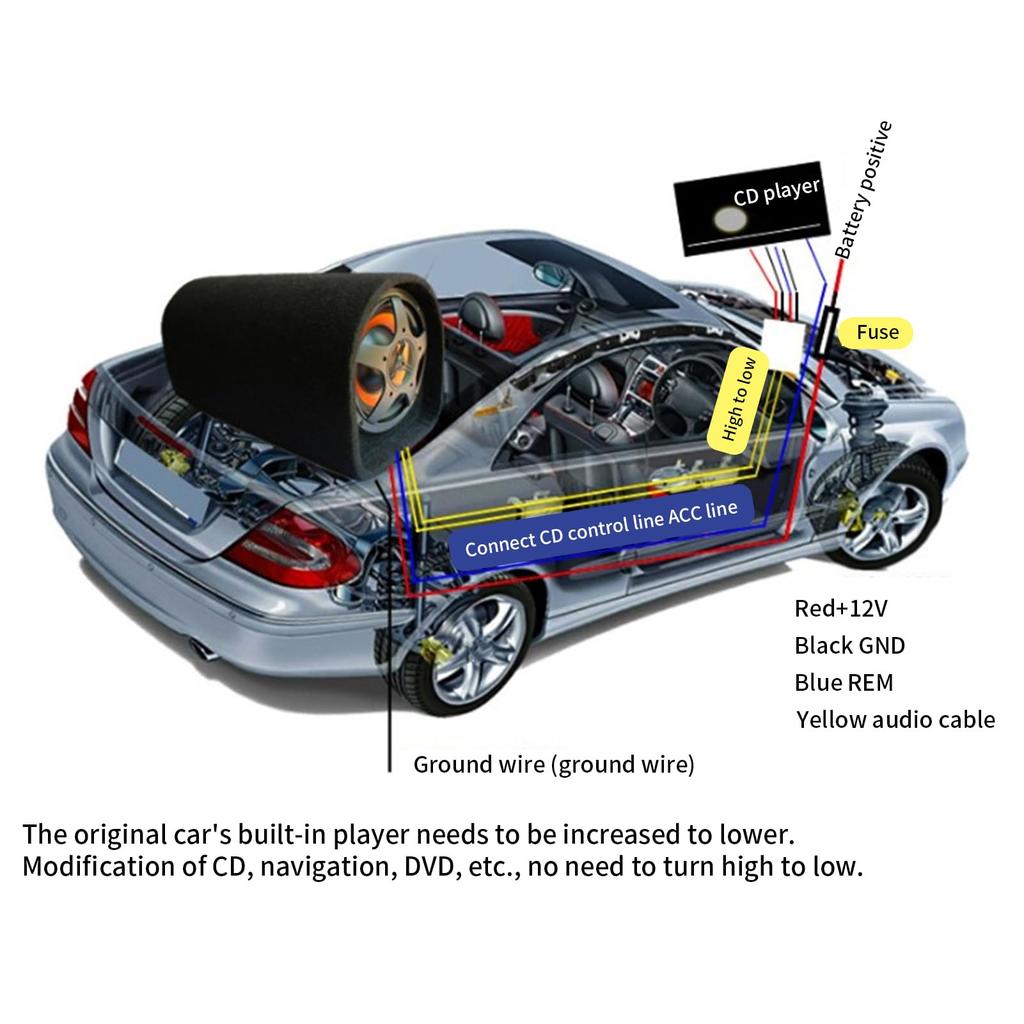Car Subwoofer, 12V 600W Car Subwoofer, Car Bass Speaker, High-Power Audio Modification Amplifier