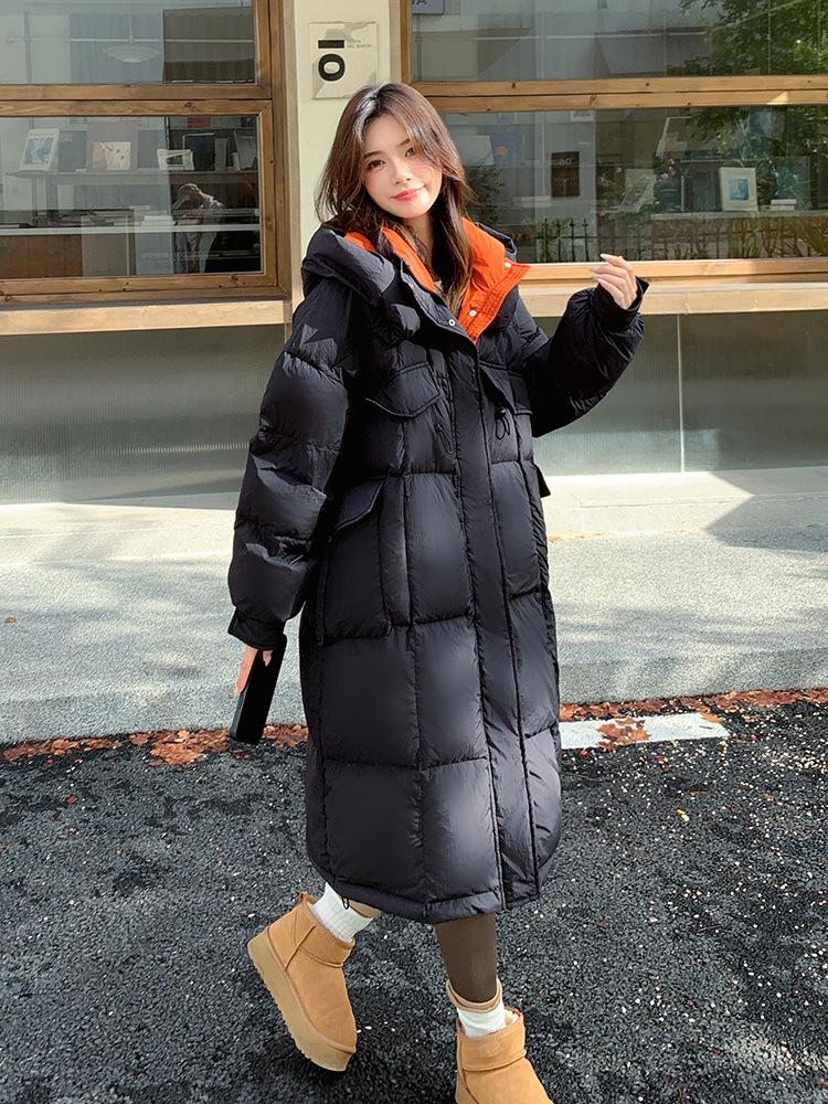 2026 Extra Thick Plus Size 300 Jin Long Down Jacket for Women - Loose Fit, Fat MM, Commuting Style