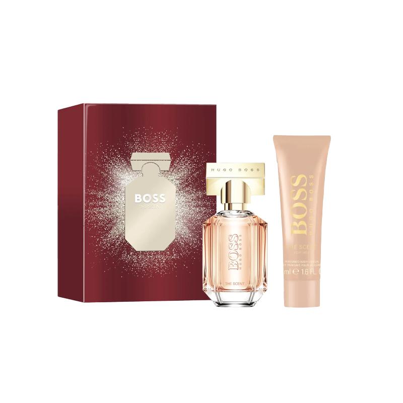Набор женских духов BOSS Парфюм EDP Парфюм + Лосьон для тела HUGO BOSS 30мл+50мл коричневый