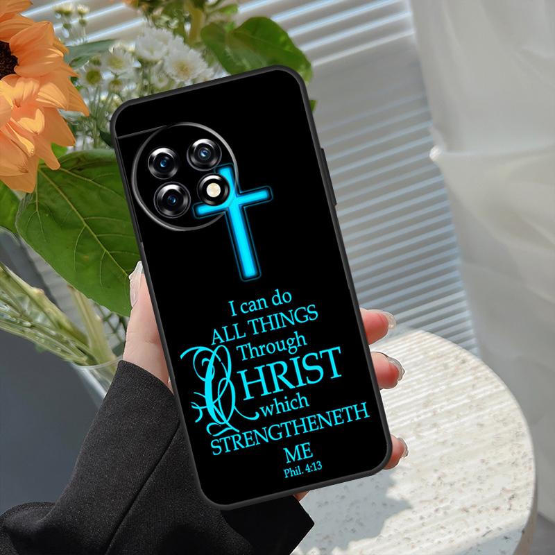 Christian Jesus Christ Bible Verse Case For OnePlus 10 Pro 15 13 12 11 13T 15R 13R 10R 10T 8T Nord CE 5 4 2 3 Lite N20 N30 Cover